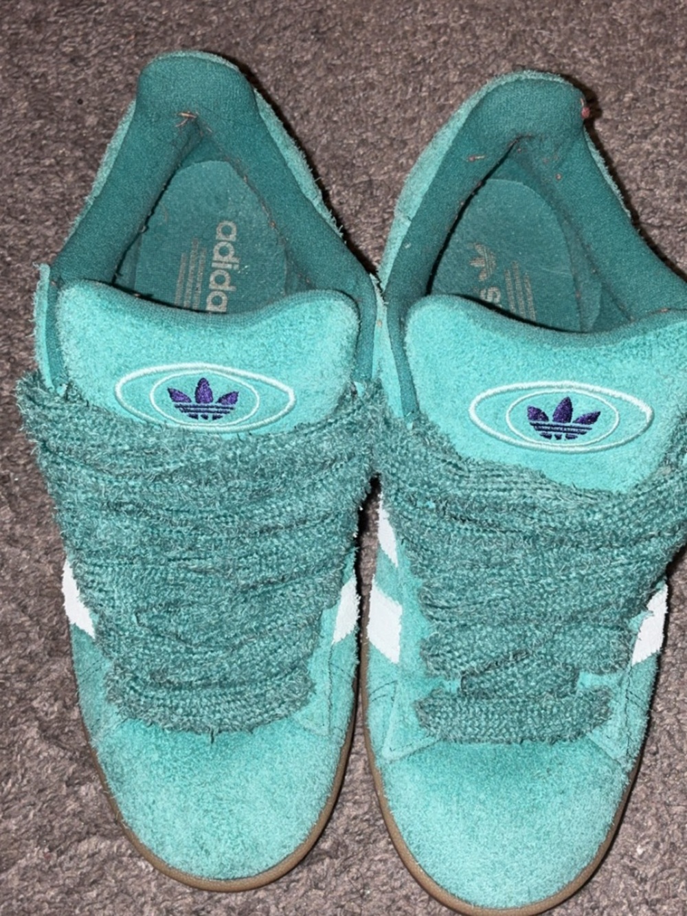 adidas Women’s Teal Suede Low-Top Sneakers